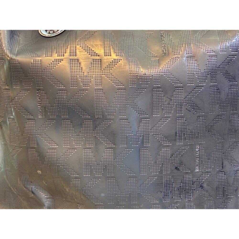 MICHAEL Michael Kors Metallic Gold Bronze Large Tote Bag Shoulder Logo Pattern - Picture 5 of 9